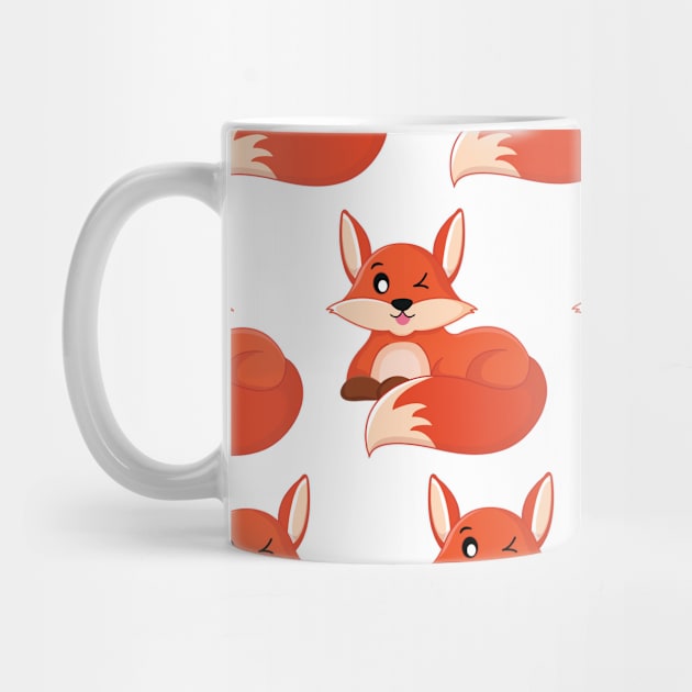 Multi Pattern Cute Red Fox Animals Wild Nature Pets Kawaii by Mellowdellow